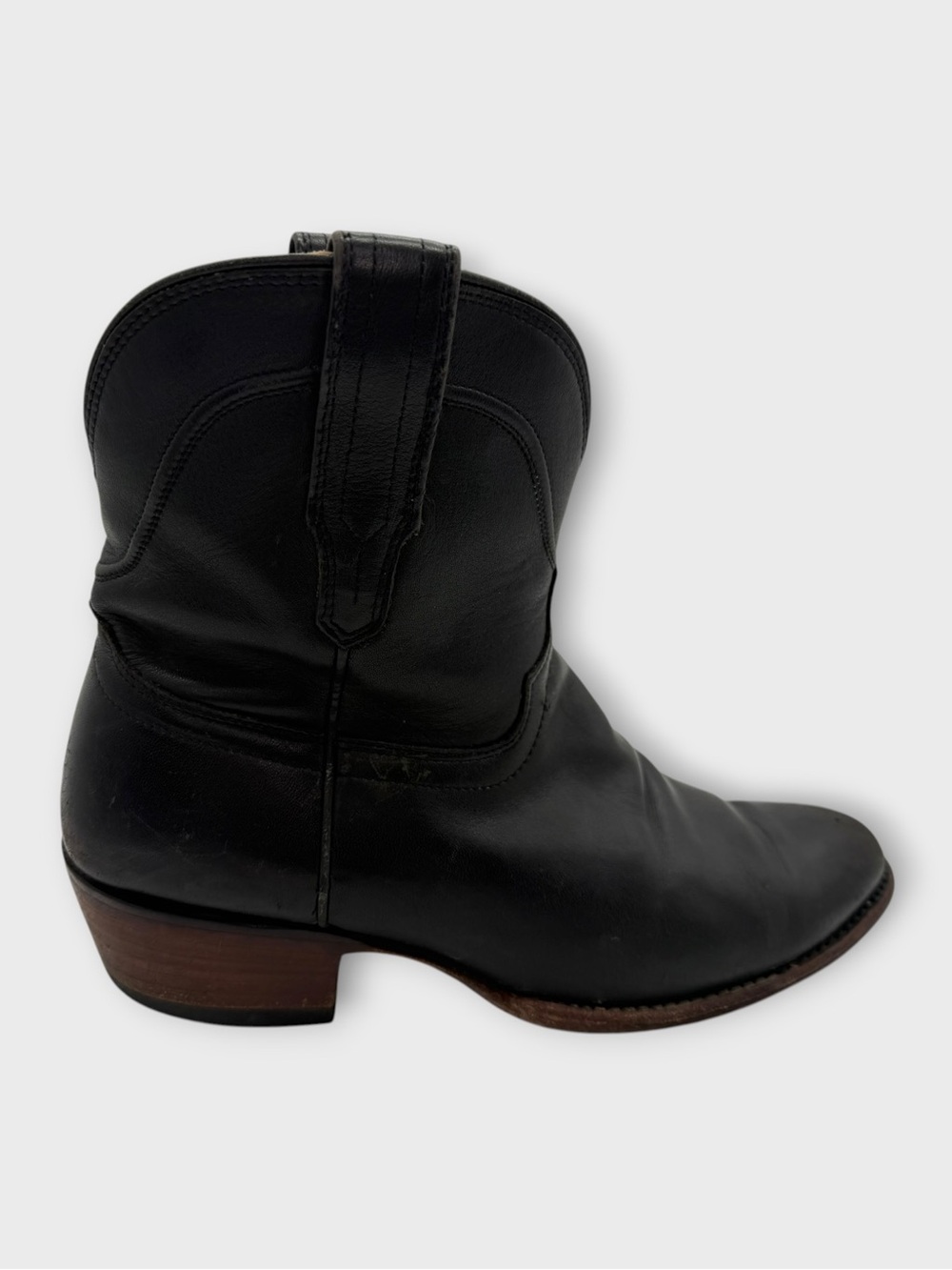 Tecovas The Penny Black Leather Western Ankle Bootie Nice Size 8.5